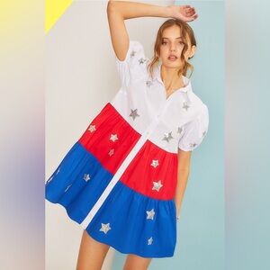 NWT Women’s Patriotic Dress - Boutique - Size Large